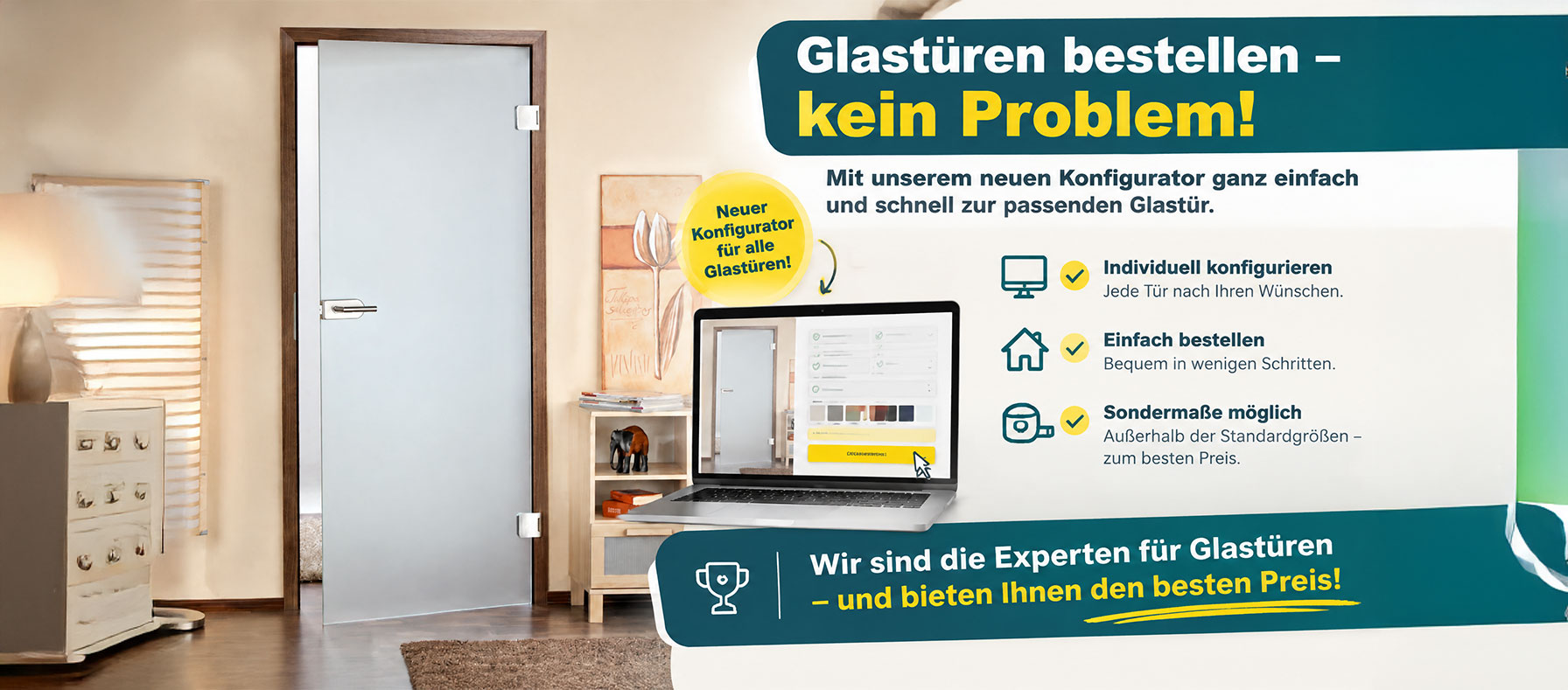 Glastüren kein problem!