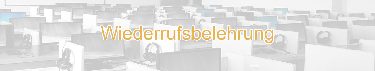 Widerrufsbelehrung Widerrufsbelehrung