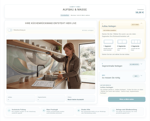 Küchenrückwand Nische Messhilfe