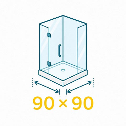 Duschkabine 90x90 oder 80x80 im Vergleich