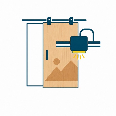 UV-Digitaldruck Holzdekore für Holzschiebetüren