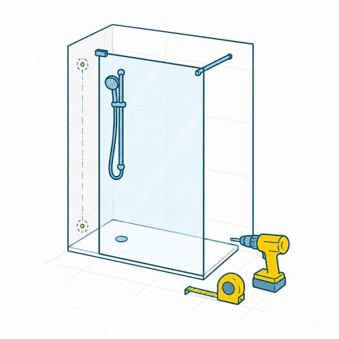 Walk-In Dusche Montage ohne Bohren