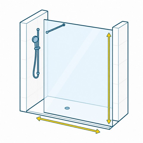 XXL Glasformate für Walk-In Duschwände
