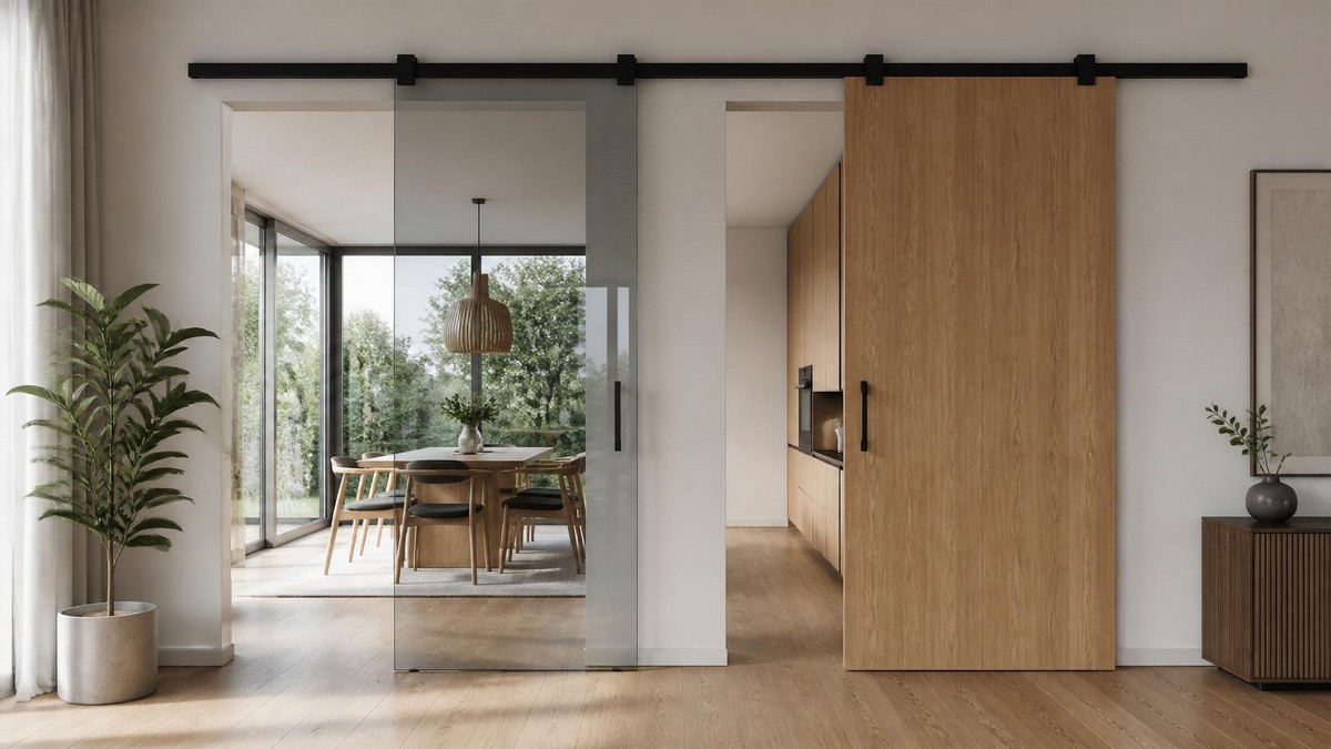 Schiebetür nach Maß aus Glas oder Holz vergleichen