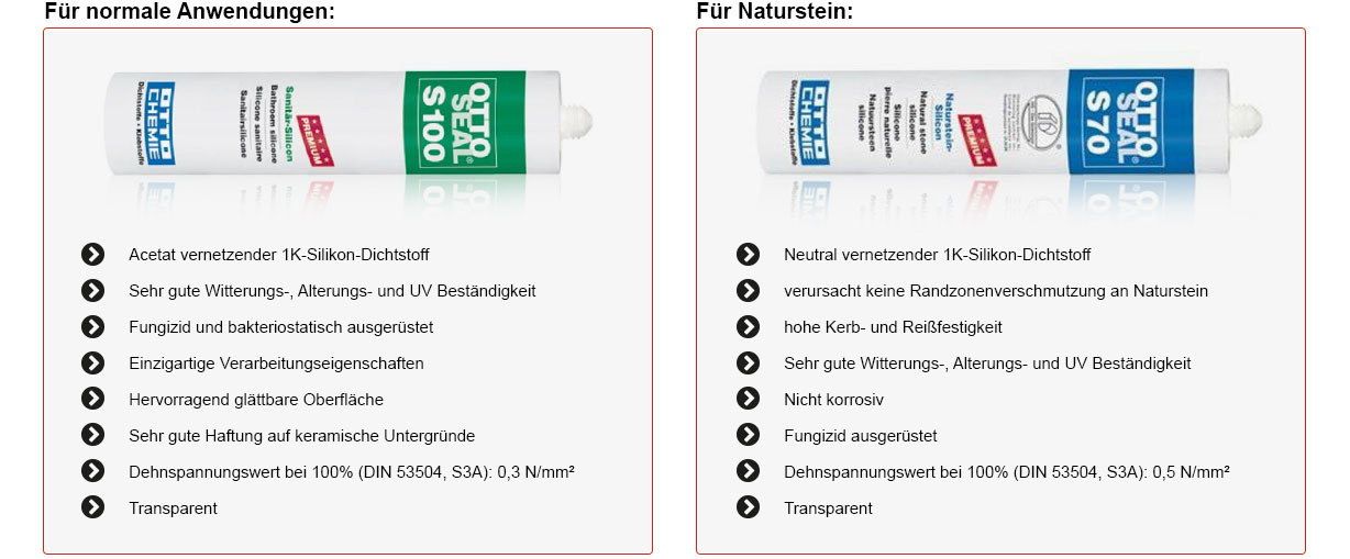 Auswahl unserer Silikone