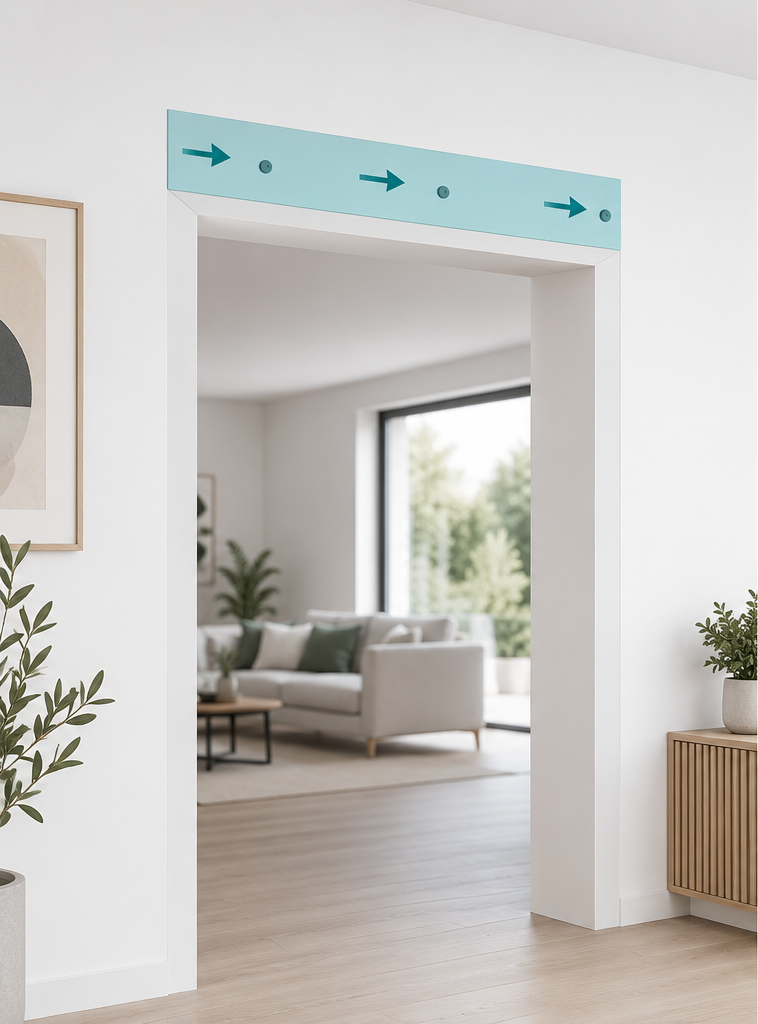 Wandmontage Glasschiebetür