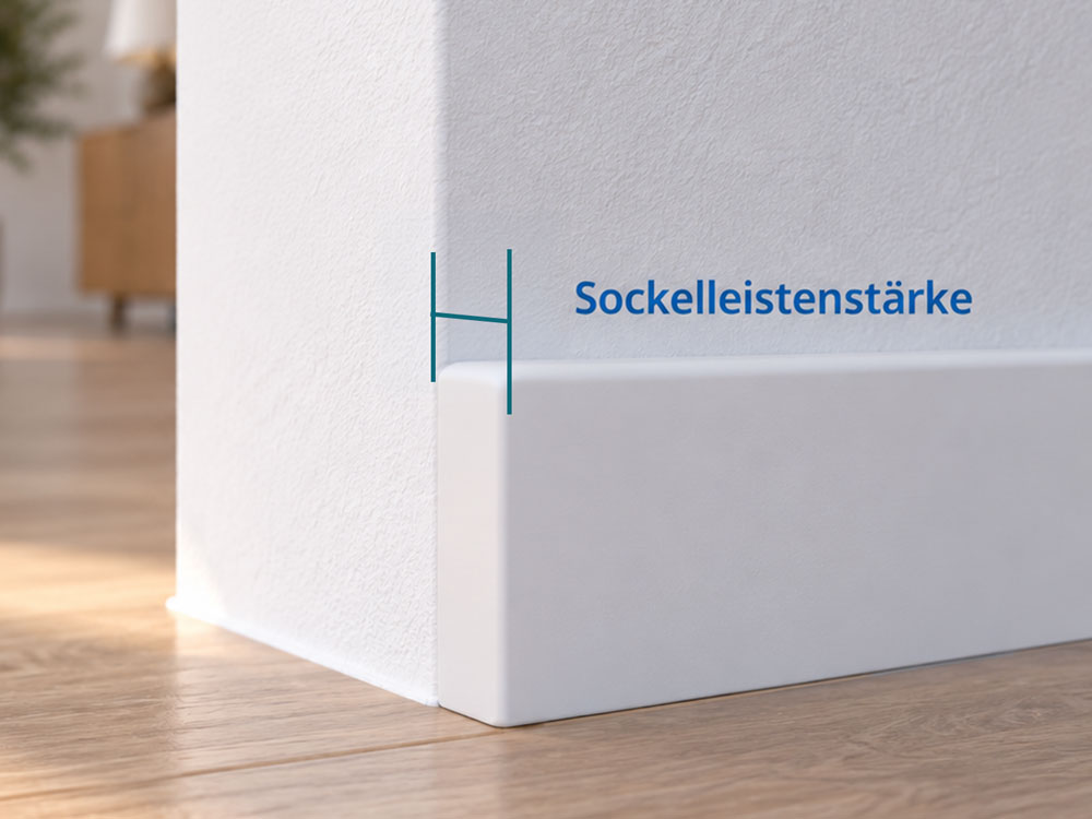 Sockelleiste einer Glasschiebetür prüfen